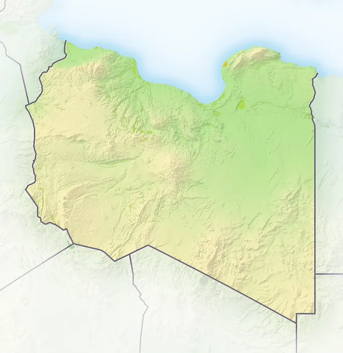 Gerahmter Druck : Libyen, Schattendachkarten. Gerahmter Druck : Libyen, Schattendachkarten.