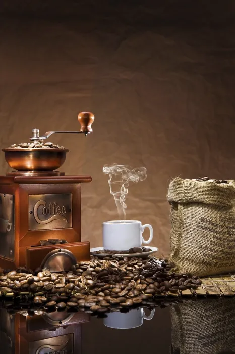 Gerahmter Druck : Stillleben mit Kaffee Gerahmter Druck : Stillleben mit Kaffee