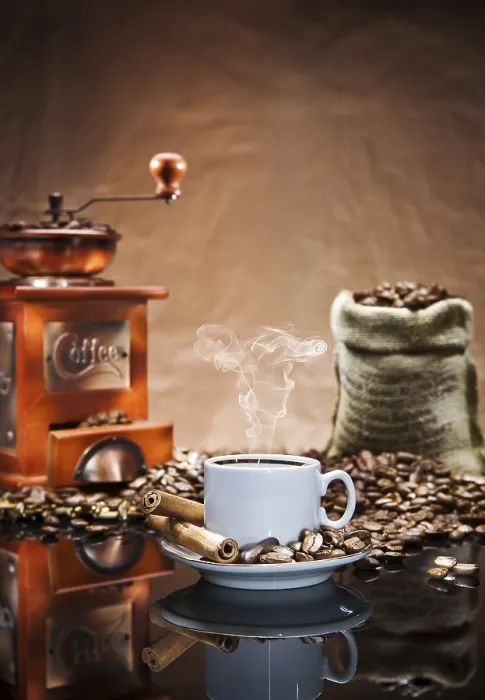 Gerahmter Druck : Stillleben mit Kaffee.tif Gerahmter Druck : Stillleben mit Kaffee.tif