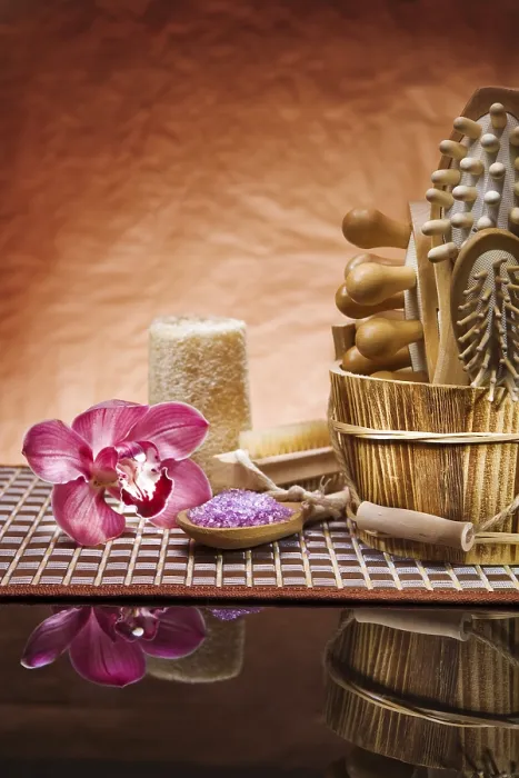 Gerahmter Druck : Stillleben mit Spa. Gerahmter Druck : Stillleben mit Spa.