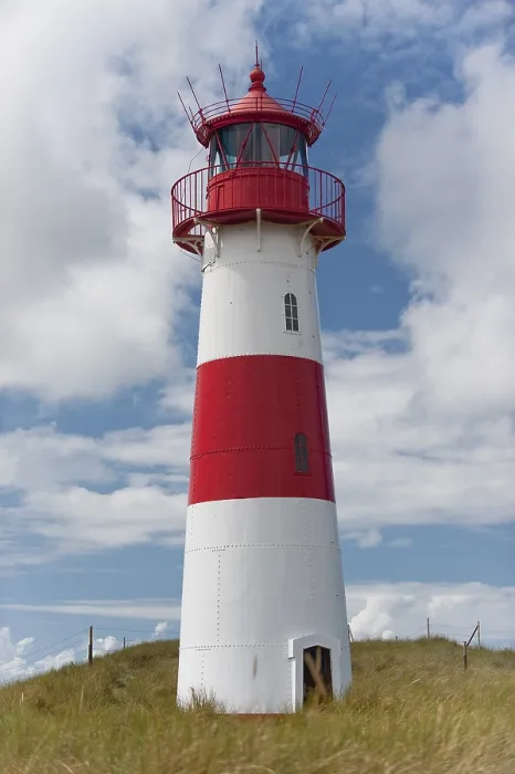 Gerahmter Druck : Leuchtturm mit blauem Himmel bei Ellenbogen. Gerahmter Druck : Leuchtturm mit blauem Himmel bei Ellenbogen.