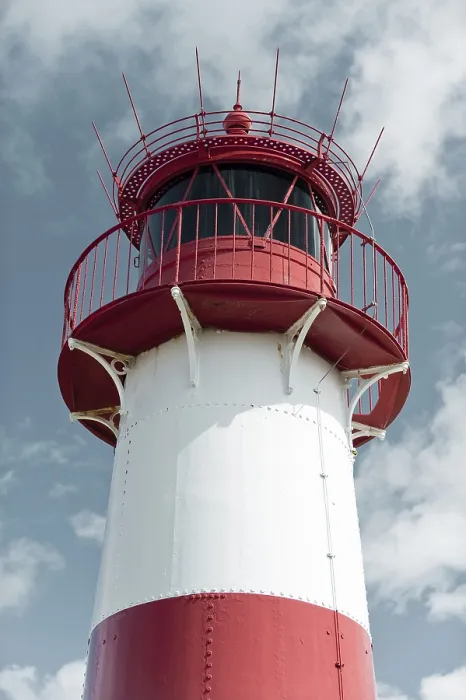 Gerahmter Druck : Leuchtturm bei Ellenbogen, Nordsee. Gerahmter Druck : Leuchtturm bei Ellenbogen, Nordsee.