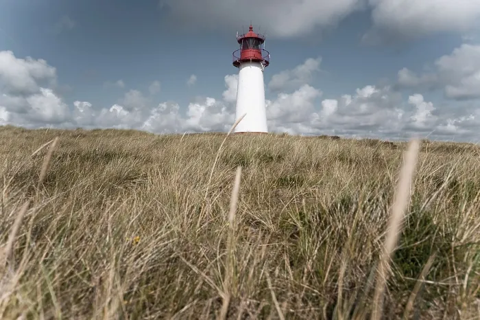 Gerahmter Druck : Leuchtturm bei Ellenbogen, Nordsee Gerahmter Druck : Leuchtturm bei Ellenbogen, Nordsee