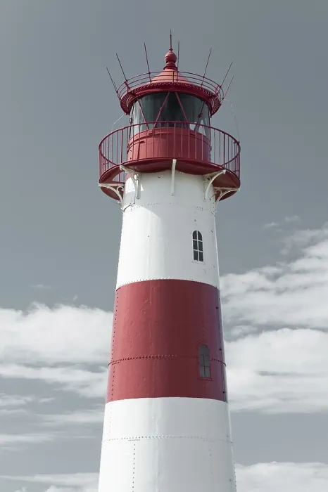 Gerahmter Druck : Leuchtturm bei Ellenbogen, Nordsee. Gerahmter Druck : Leuchtturm bei Ellenbogen, Nordsee.