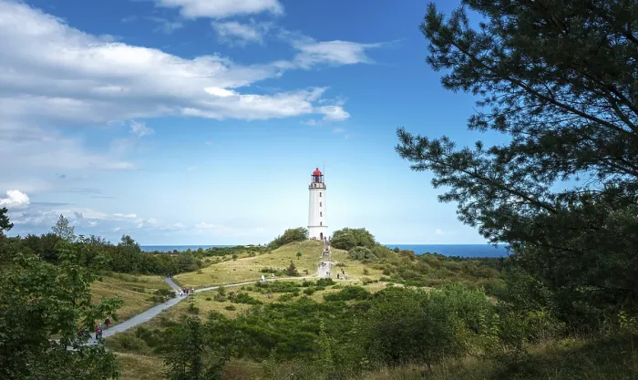 Gerahmter Druck : Der Leuchtturm auf der Insel Hiddensee. Gerahmter Druck : Der Leuchtturm auf der Insel Hiddensee.