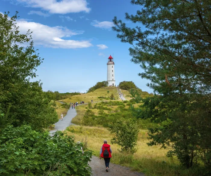 Gerahmter Druck : Der Leuchtturm auf der Insel Hiddensee. Gerahmter Druck : Der Leuchtturm auf der Insel Hiddensee.