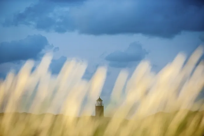Gerahmter Druck : Leuchtturm von Kampen am Abend. Gerahmter Druck : Leuchtturm von Kampen am Abend.