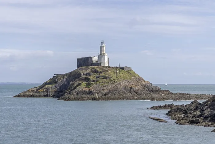 Gerahmter Druck : Leuchtturm, Mumbles Head, Gower Peninsula Gerahmter Druck : Leuchtturm, Mumbles Head, Gower Peninsula