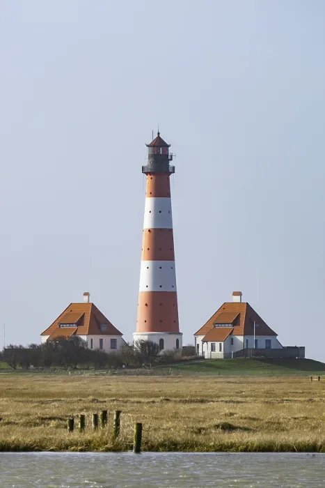 Gerahmter Druck : Leuchtturm Westerheversand, Westerhever Gerahmter Druck : Leuchtturm Westerheversand, Westerhever