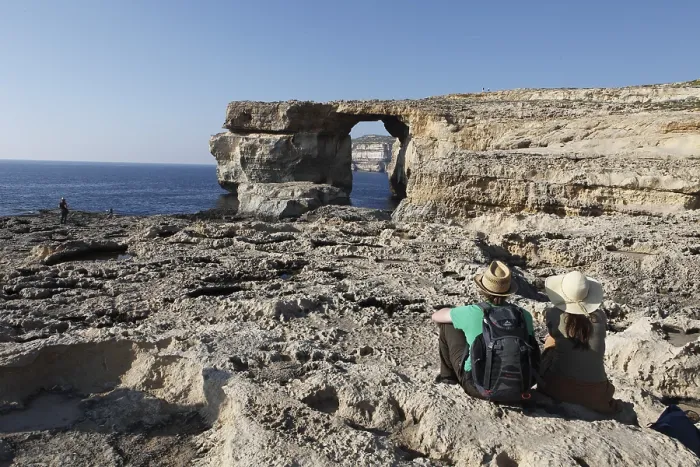Gerahmter Druck : Kalkstein-Arch oder Azurfenster