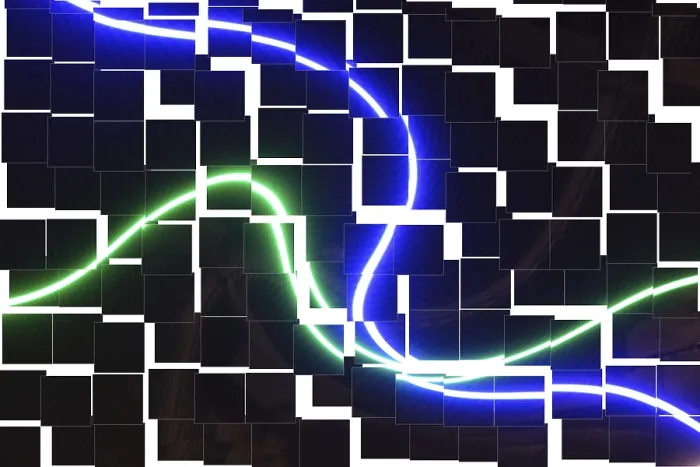 Gerahmter Druck : Linien und Quadrate Gerahmter Druck : Linien und Quadrate