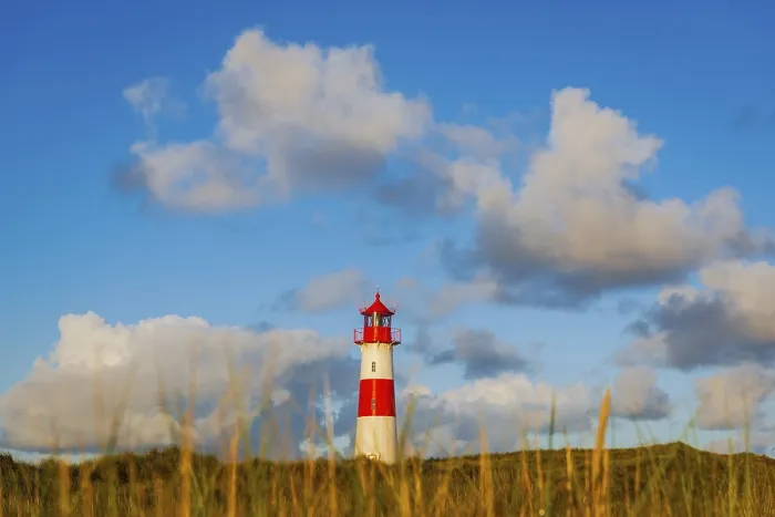Gerahmter Druck : Das Leuchtturm Lister bei Ellenbogen. Gerahmter Druck : Das Leuchtturm Lister bei Ellenbogen.