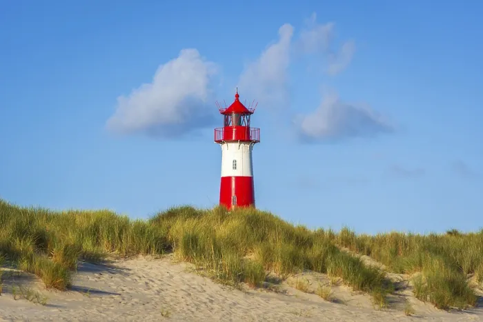 Gerahmter Druck : Das Leuchtturm Lister bei Ellenbogen. Gerahmter Druck : Das Leuchtturm Lister bei Ellenbogen.