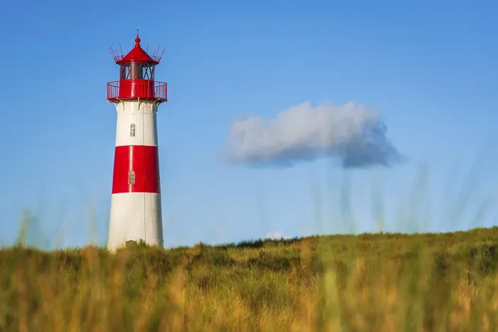 Gerahmter Druck : Das Leuchtturm Lister bei Ellenbogen. Gerahmter Druck : Das Leuchtturm Lister bei Ellenbogen.