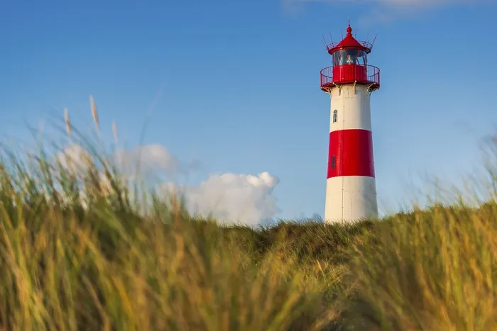 Gerahmter Druck : Das Leuchtturm Lister bei Ellenbogen. Gerahmter Druck : Das Leuchtturm Lister bei Ellenbogen.