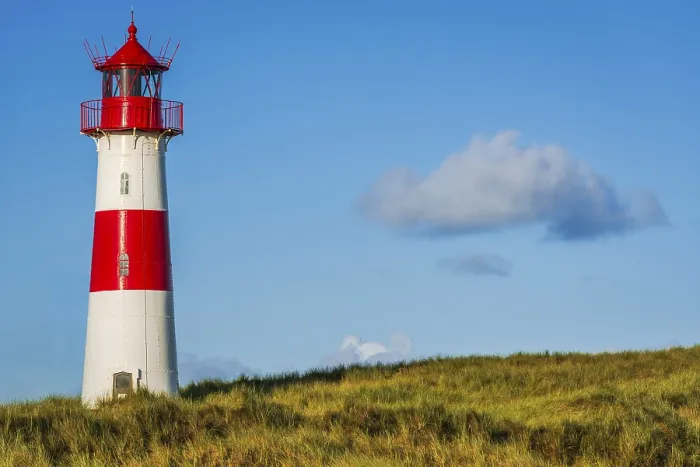 Gerahmter Druck : Das Leuchtturm Lister bei Ellenbogen. Gerahmter Druck : Das Leuchtturm Lister bei Ellenbogen.