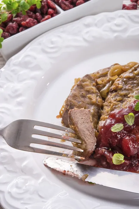 Gerahmter Druck : Leber mit Cranberries Gerahmter Druck : Leber mit Cranberries