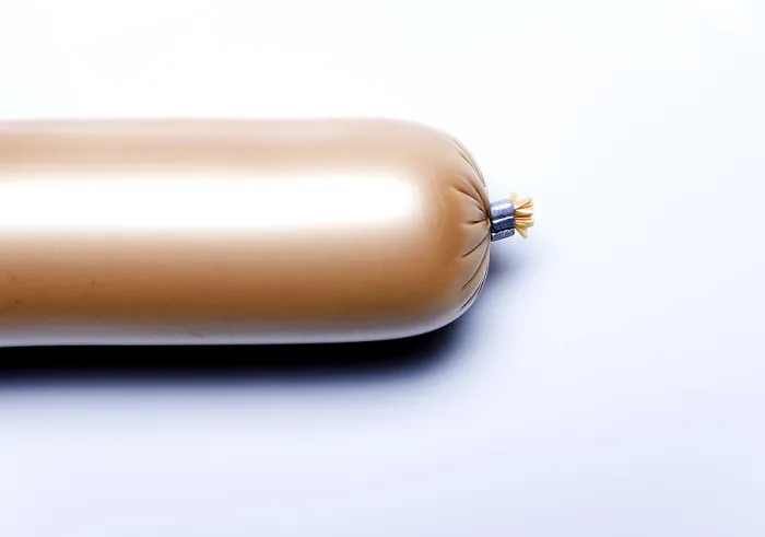 Gerahmter Druck : Leberwurst in Kunstschlauch. Gerahmter Druck : Leberwurst in Kunstschlauch.