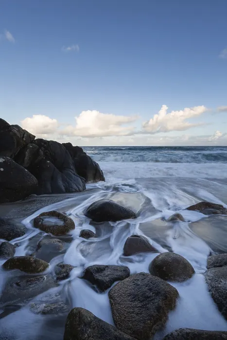 Gerahmter Druck : Eidechsenbucht - Cornwall