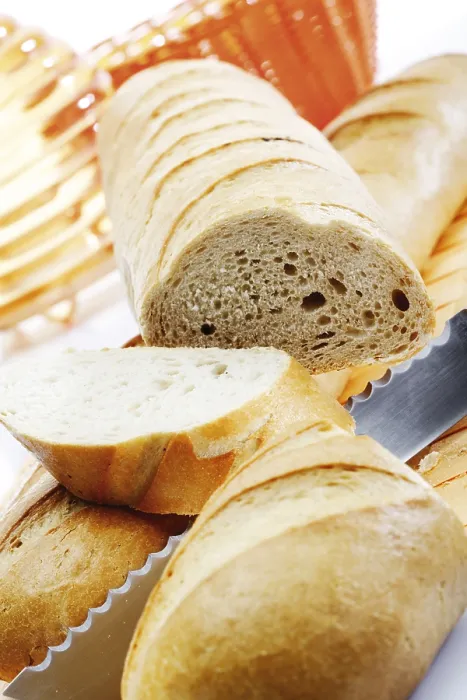 Gerahmter Druck : Weißbrotlaibe Gerahmter Druck : Weißbrotlaibe