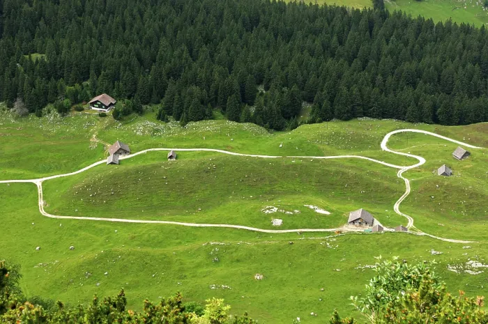 Gerahmter Druck : Wanderweg, Wanderwege im Alpstein-Massiv. Gerahmter Druck : Wanderweg, Wanderwege im Alpstein-Massiv.