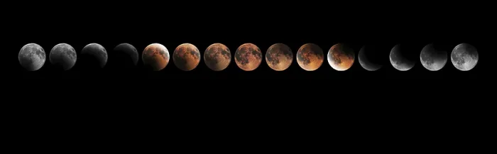 Gerahmter Druck : Mondbahnphasen, Blutmond. Gerahmter Druck : Mondbahnphasen, Blutmond.