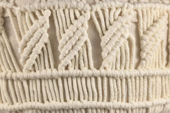 Gerahmter Druck : Macrame, eine Form von Textilien, die mit Knotentechniken hergestellt werden Macram Gerahmter Druck : Macrame, eine Form von Textilien, die mit Knotentechniken hergestellt werden Macram