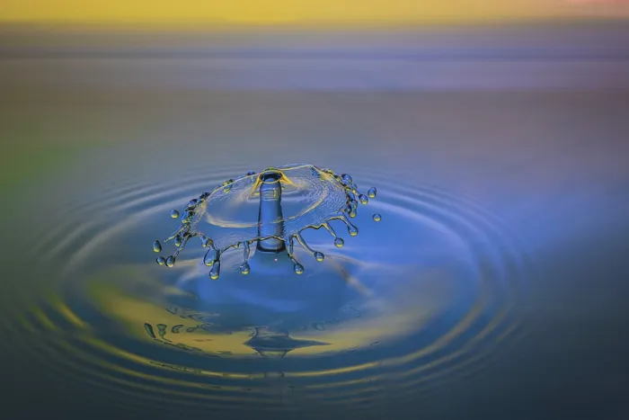 Gerahmter Druck : Macro Wasser Tropfen