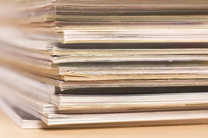 Gerahmter Druck : Zeitschriften - Makro Gerahmter Druck : Zeitschriften - Makro