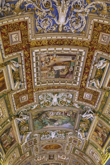 Gerahmter Druck : Wunderschönes Deckengemälde im Vatikanischen Museen Gerahmter Druck : Wunderschönes Deckengemälde im Vatikanischen Museen