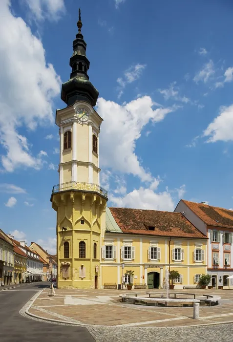 Gerahmter Druck : Marktplatz mit Rathaus-Turm Gerahmter Druck : Marktplatz mit Rathaus-Turm