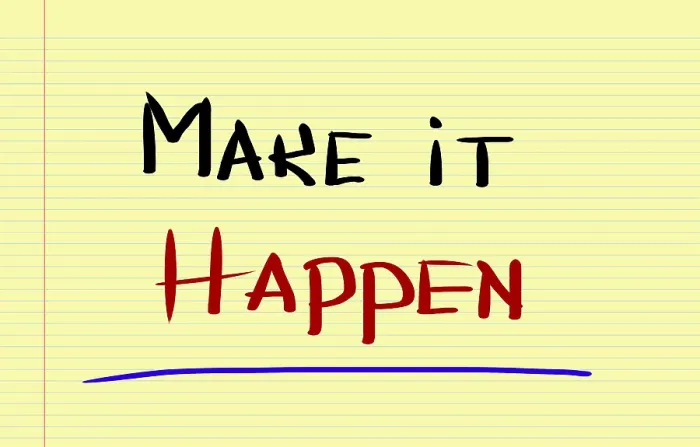 Gerahmter Druck : Make It Happen Concept Gerahmter Druck : Make It Happen Concept