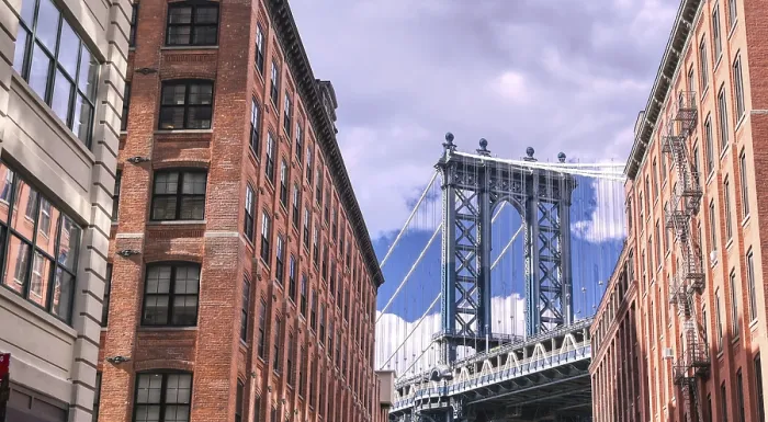 Gerahmter Druck : Der Manhattan Bridge von Dumbo Gerahmter Druck : Der Manhattan Bridge von Dumbo