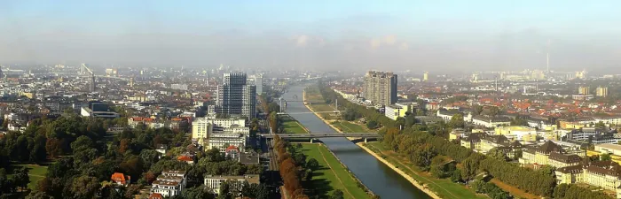 Gerahmter Druck : Mannheim von oben Gerahmter Druck : Mannheim von oben