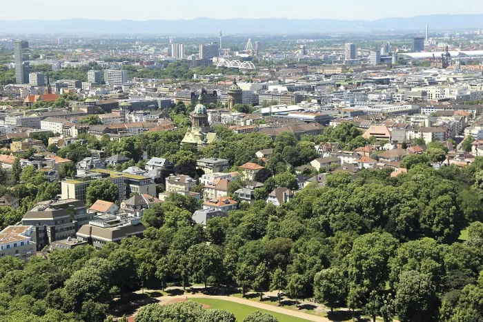 Gerahmter Druck : Mannheim von oben Gerahmter Druck : Mannheim von oben
