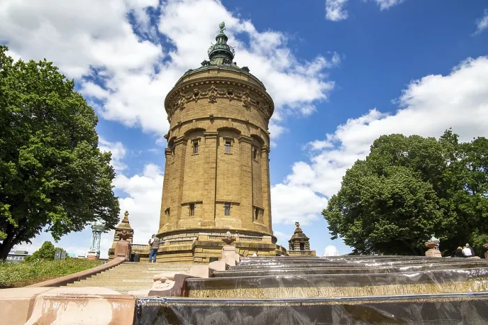 Gerahmter Druck : Wasserturm Mannheim