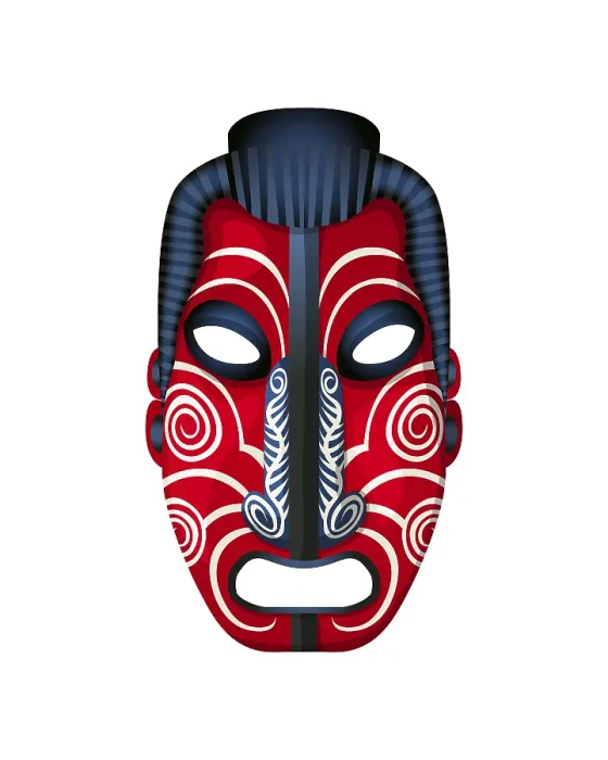 Gerahmter Druck : Maori-Maske Gerahmter Druck : Maori-Maske