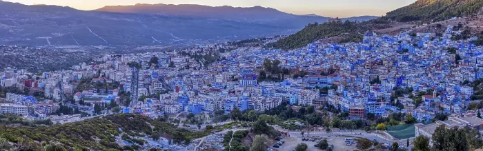 Gerahmter Druck : MAR, Chefchaouen, Pano Gerahmter Druck : MAR, Chefchaouen, Pano