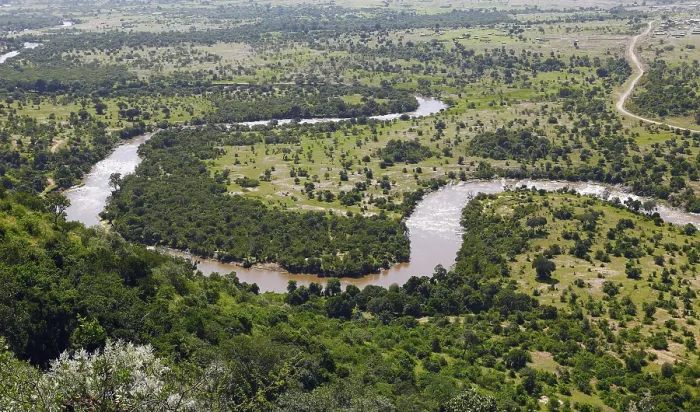 Gerahmter Druck : Mara River von oben, Mara Triangle Gerahmter Druck : Mara River von oben, Mara Triangle
