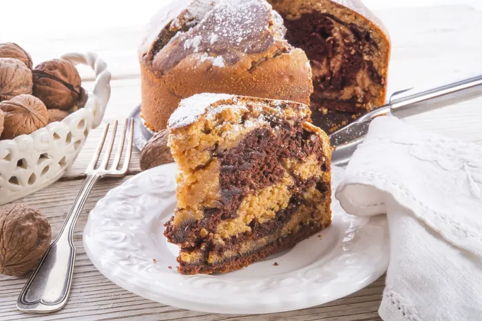 Gerahmter Druck : Marmorkuchen Gerahmter Druck : Marmorkuchen