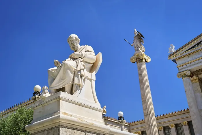Gerahmter Druck : Marmorskulptur des Platon, großer alter griechischer Philosoph. Gerahmter Druck : Marmorskulptur des Platon, großer alter griechischer Philosoph.