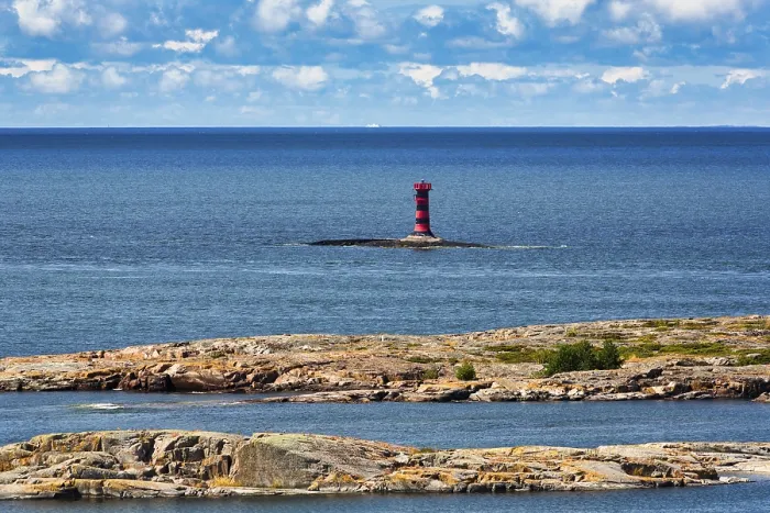 Gerahmter Druck : Marshallan-Leuchtturm in der Archipel. Gerahmter Druck : Marshallan-Leuchtturm in der Archipel.