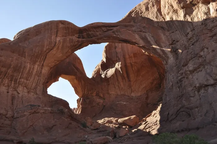 Gerahmter Druck : Massives Doppelbogen, genannt Double Arch. Gerahmter Druck : Massives Doppelbogen, genannt Double Arch.