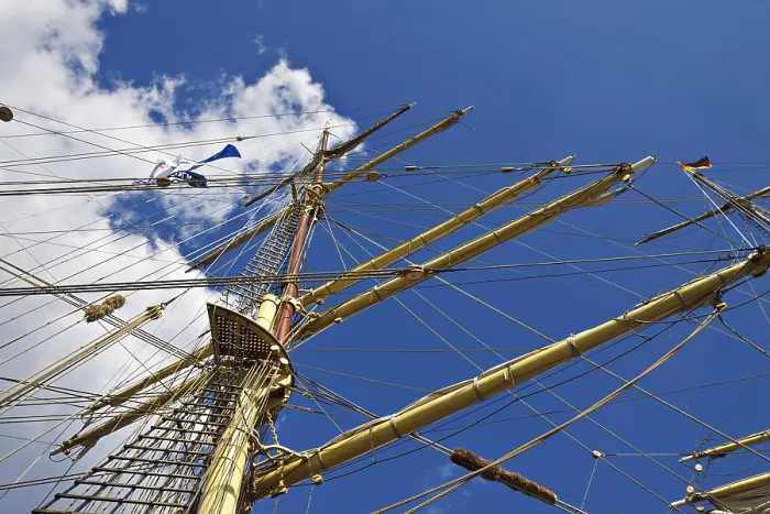 Gerahmter Druck : Das Mast eines Segelschiffes. Gerahmter Druck : Das Mast eines Segelschiffes.