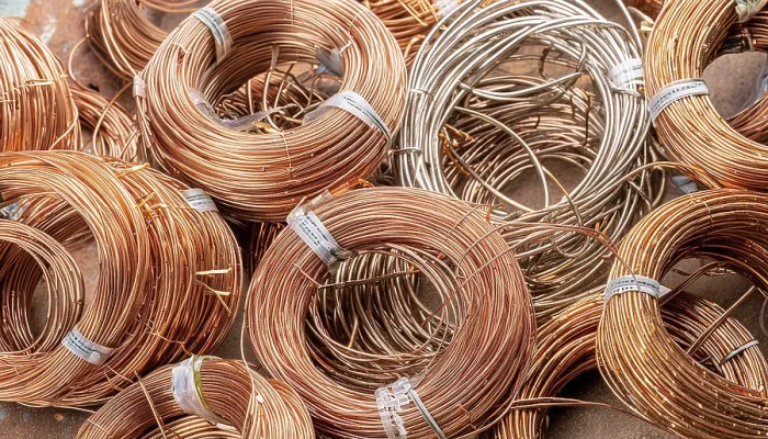 Gerahmter Druck : Material, Metall, Kupfer, Kupferdraht Gerahmter Druck : Material, Metall, Kupfer, Kupferdraht