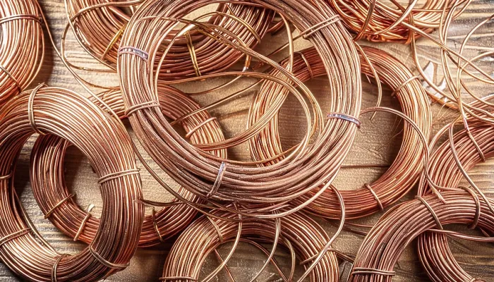 Gerahmter Druck : Material, Metall, Kupfer, Kupferdraht. Gerahmter Druck : Material, Metall, Kupfer, Kupferdraht.