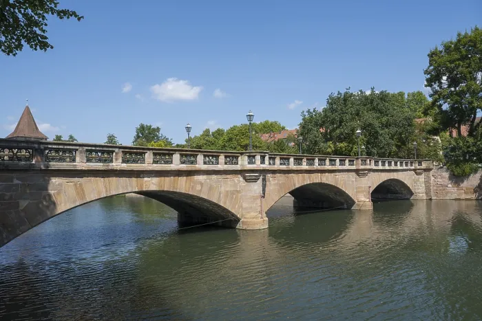 Gerahmter Druck : Maxbrücke über die Pegnitz Gerahmter Druck : Maxbrücke über die Pegnitz