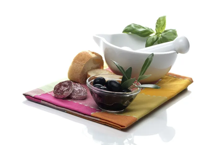 Gerahmter Druck : Mediterraner Snack Gerahmter Druck : Mediterraner Snack