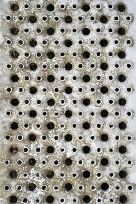 Gerahmter Druck : Metallgitter mit Muster, Vollformat. Gerahmter Druck : Metallgitter mit Muster, Vollformat.