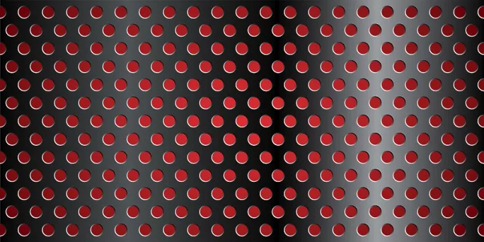 Gerahmter Druck : Metallgittermuster mit rotem Hintergrund Gerahmter Druck : Metallgittermuster mit rotem Hintergrund
